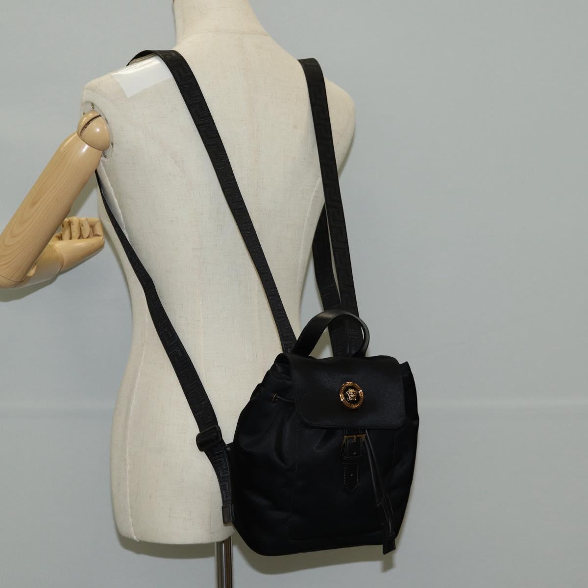 Versace Medusa, Black, NYLON, backpack