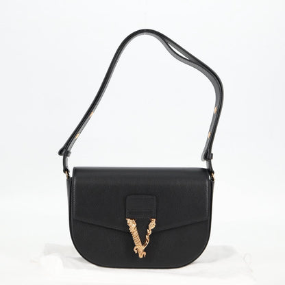 Versace Medusa, Black, Leather, shoulder