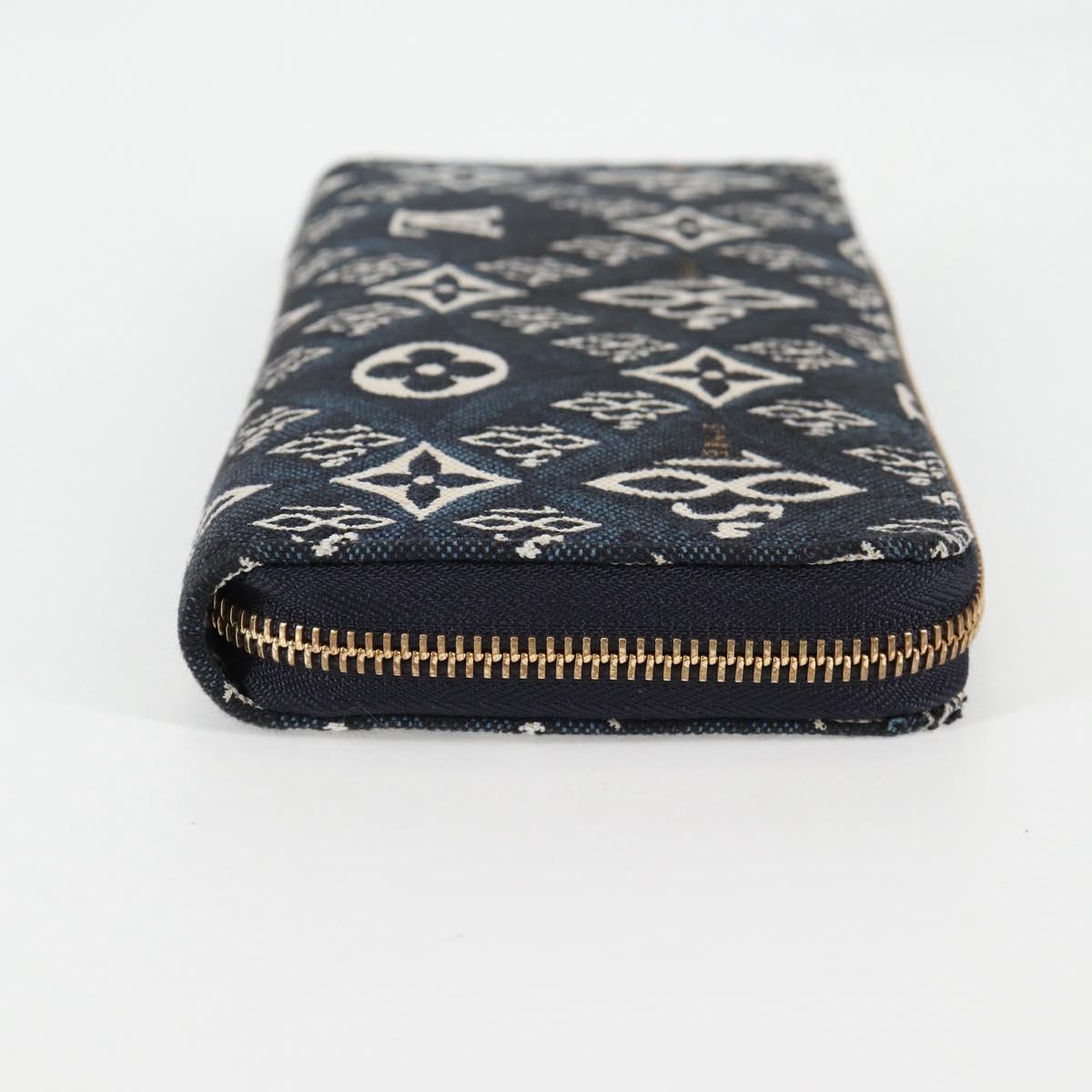 Louis Vuitton Zippy wallet, Blue, Canvas, wallet