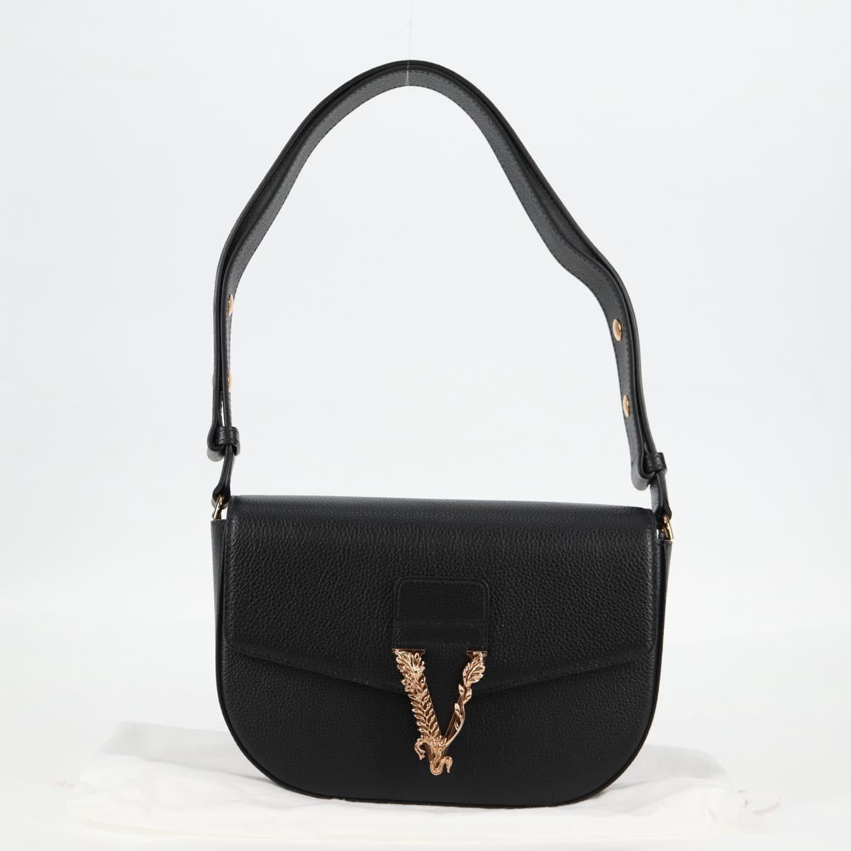 Versace Medusa, Black, Leather, shoulder