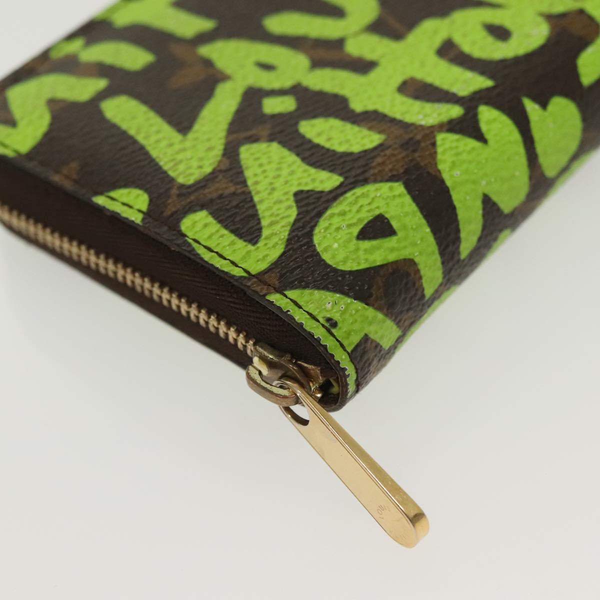 Louis Vuitton Zippy coin purse, Green, Canvas, wallet