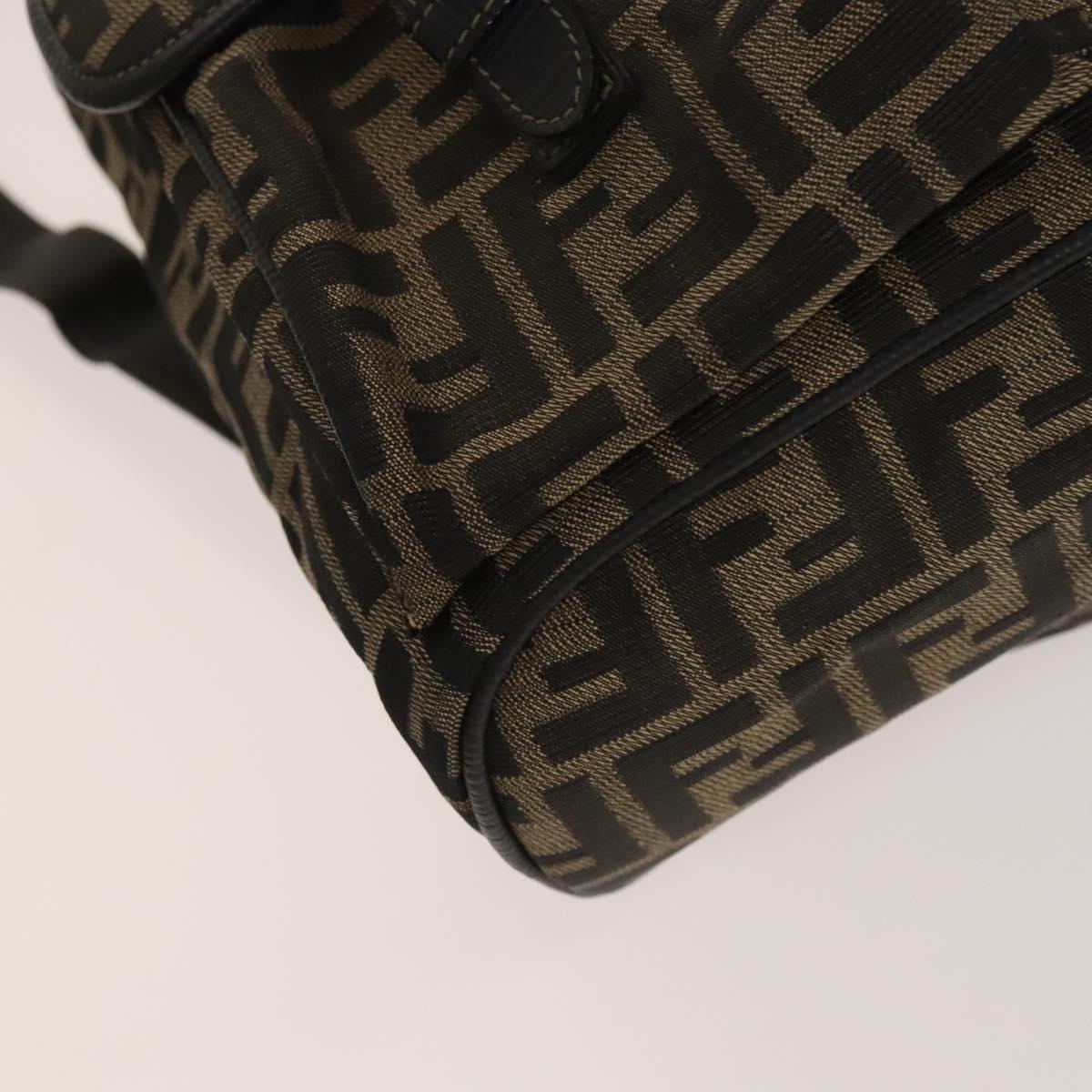 Fendi Zucca, Brown, Canvas, backpack