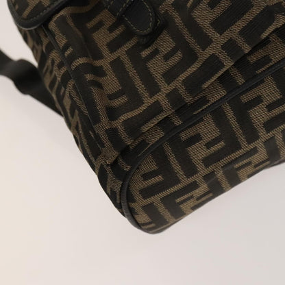 Fendi Zucca, Brown, Canvas, backpack