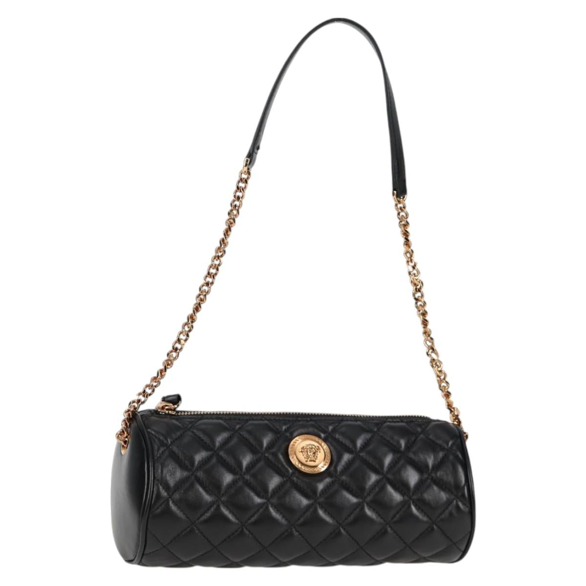 Versace Medusa, Black, Leather, shoulder