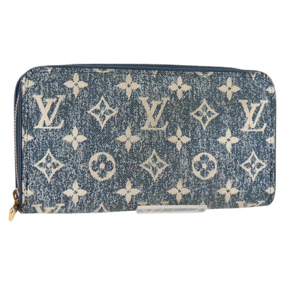 Louis Vuitton Zippy, Blue, Denim - Jeans, wallet