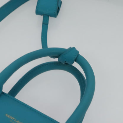 Yves Saint Laurent, Blue, Leather, handbag