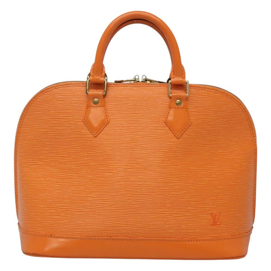 Louis Vuitton Alma, Orange, Leather, handbag