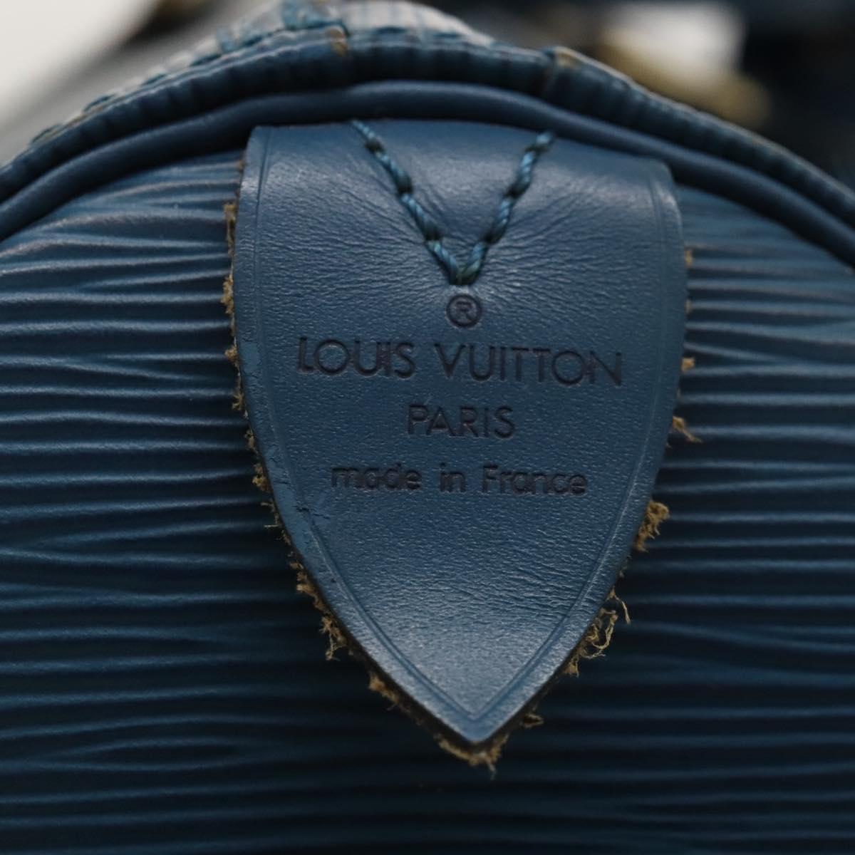 Louis Vuitton Keepall 55, Navy, Leather, travel