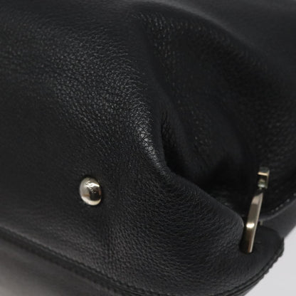 Salvatore Ferragamo Gancini, Black, Leather, handbag