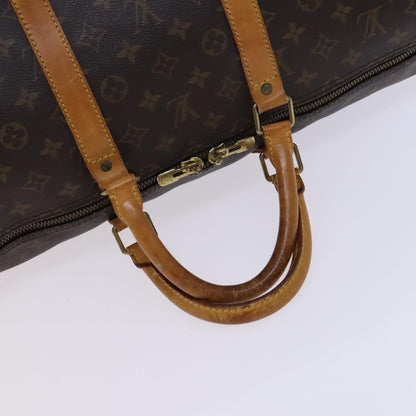 Louis Vuitton Keepall 55, Brown, Canvas, travel