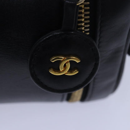 Chanel Vanity, Black, Leather, clutch