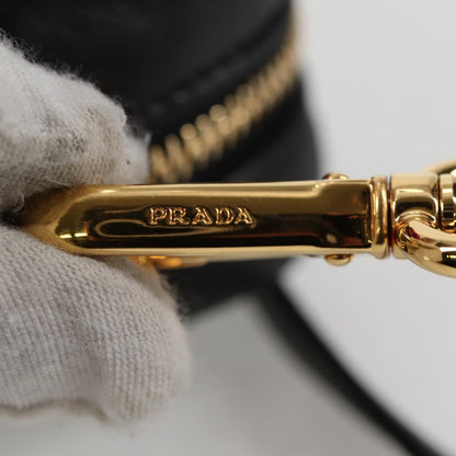 Prada Ribbon, Black, Leather, shoulder