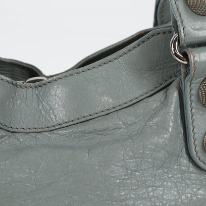 Balenciaga City, GRAY, Leather, handbag