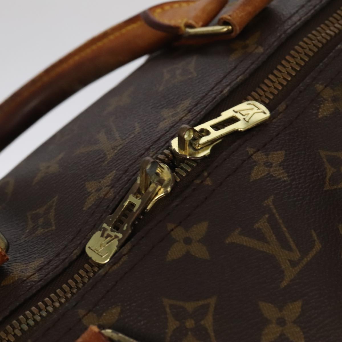 Louis Vuitton Keepall 60, Brown, Canvas, travel