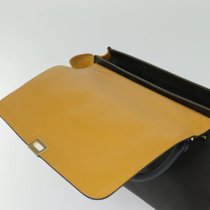 Céline Trapèze, Black, Leather, tote