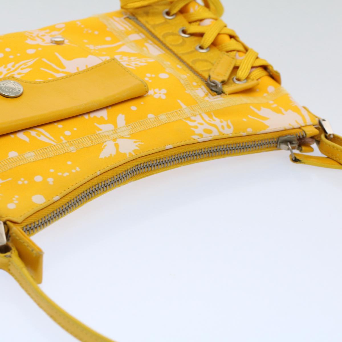 Christian Dior DIOR Surf Canvas, YELLOW, CANVAS, Shoulder bag