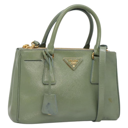 Prada Galleria, Green, Leather, handbag