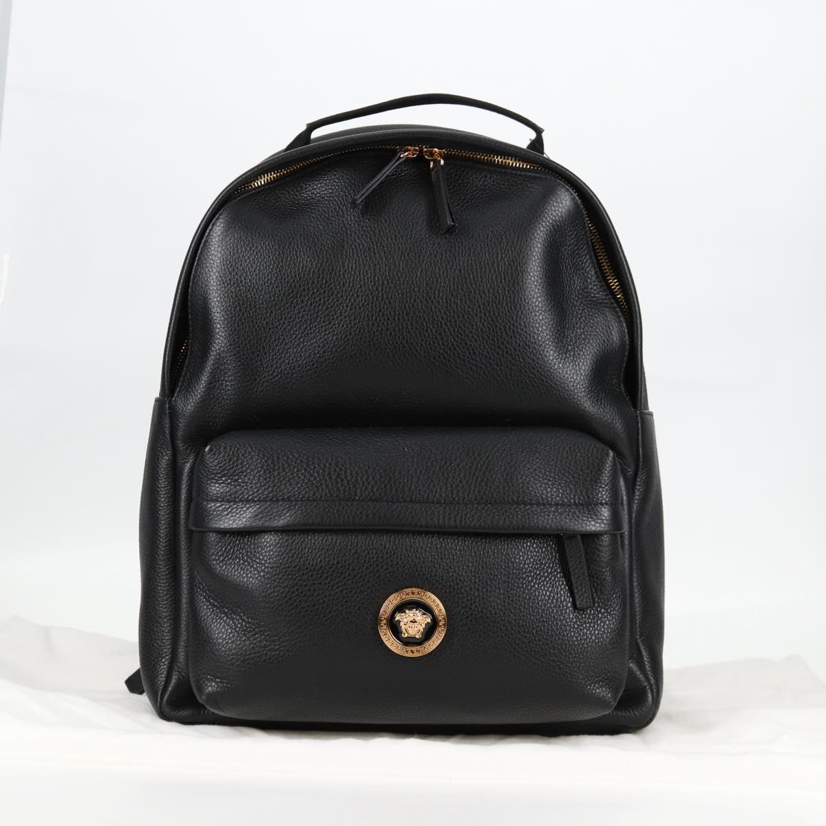 Versace Medusa, Black, Leather, backpack