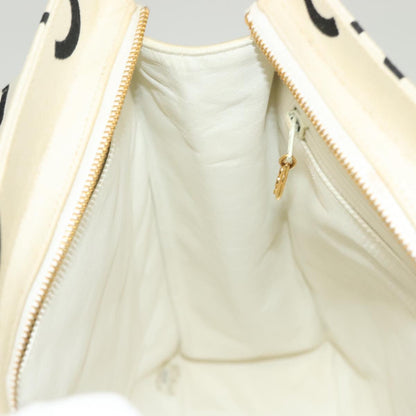 Chanel Cc, White, Canvas, tote