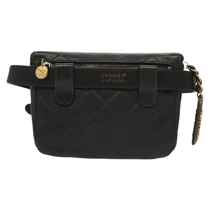 Chanel Vintage, Black, Leather, shoulder