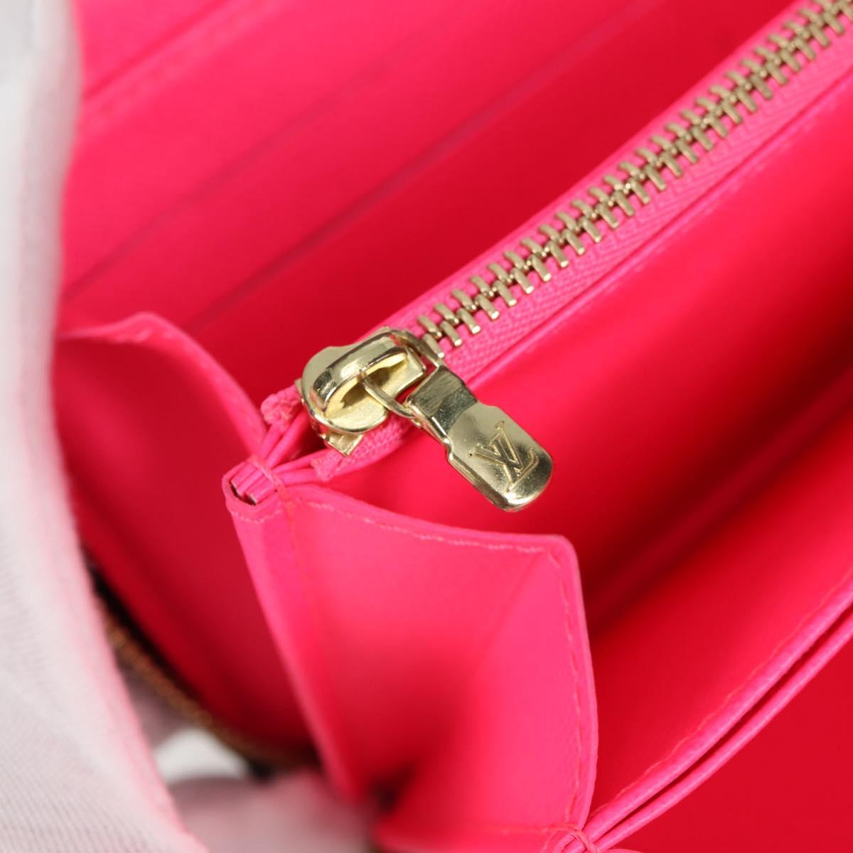 Louis Vuitton Portefeuille zippy, Pink, Canvas, wallet