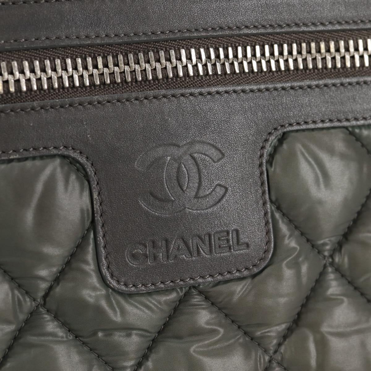 Chanel Coco Cocoon, Khaki, NYLON, shoulder