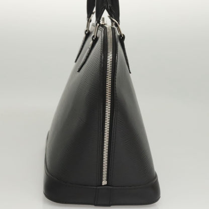 Louis Vuitton Alma, Black, Leather, handbag