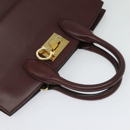 Salvatore Ferragamo Studio, Burgundy, Leather, handbag