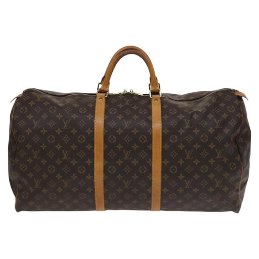 Louis Vuitton Keepall 60, Brown, Canvas, travel