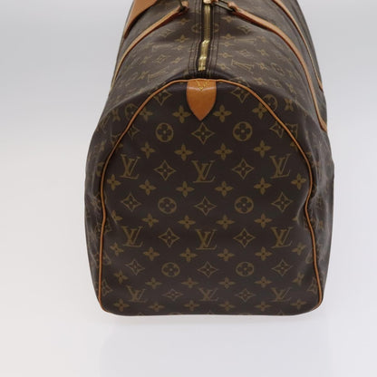 Louis Vuitton Keepall 55, Brown, Canvas, travel