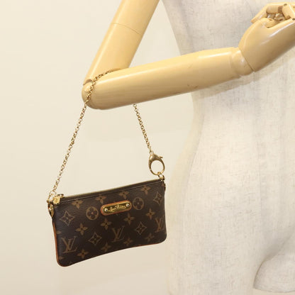Louis Vuitton Milla, Brown, Canvas, clutch