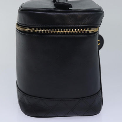Chanel Vanity, Black, Leather, clutch