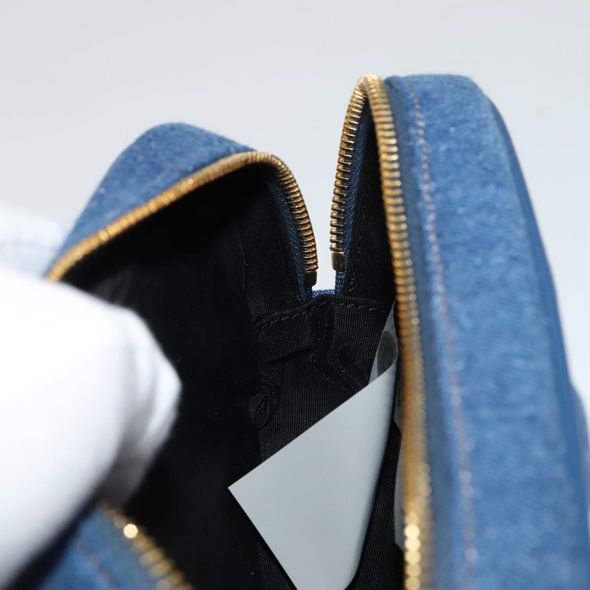 Versace, Blue, Denim - Jeans, shoulder