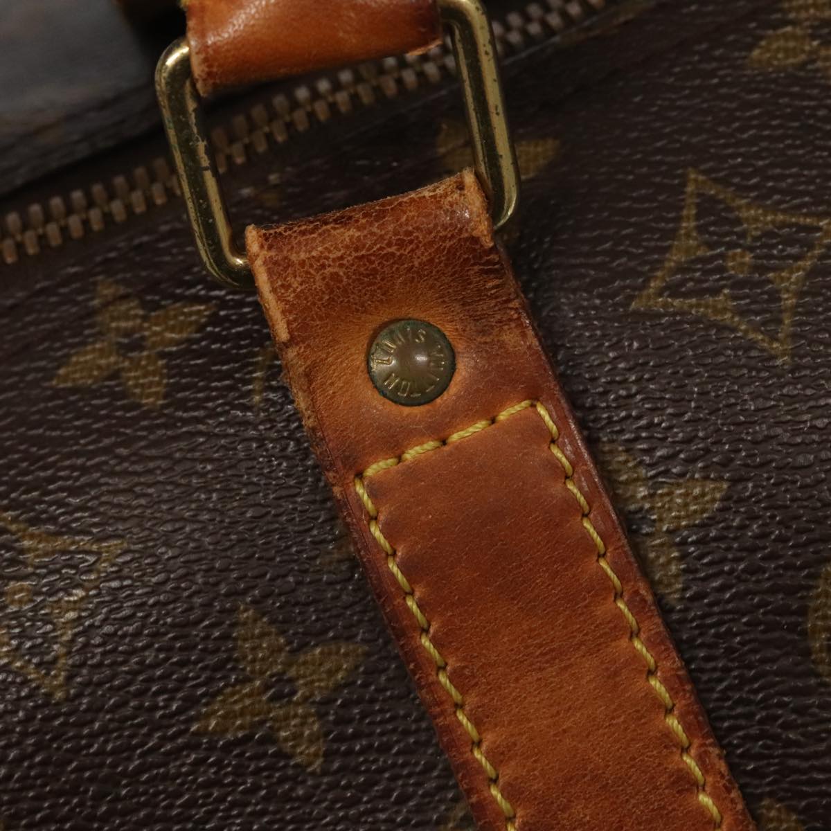 Louis Vuitton Keepall 60, Brown, Canvas, travel