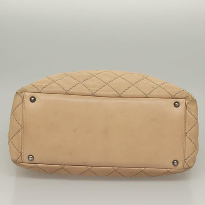 Chanel Wild stitch, Beige, Leather, shoulder