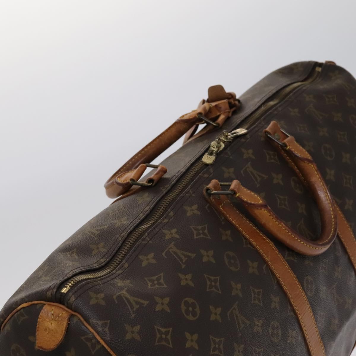 Louis Vuitton Keepall 55, Brown, Canvas, travel