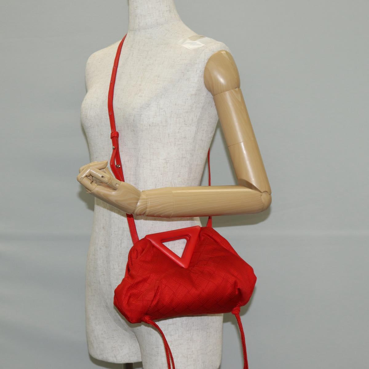 Bottega Veneta Point, Red, NYLON, handbag