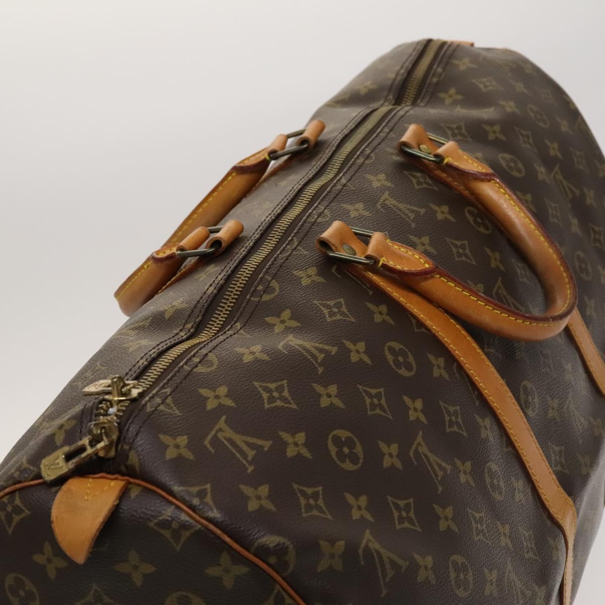 Louis Vuitton Keepall 55, Brown, Canvas, travel