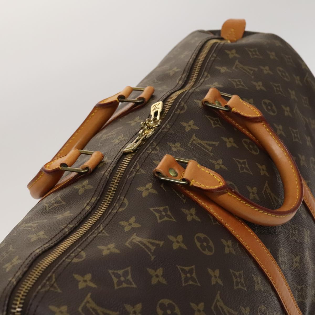 Louis Vuitton Keepall 55, Brown, Canvas, travel