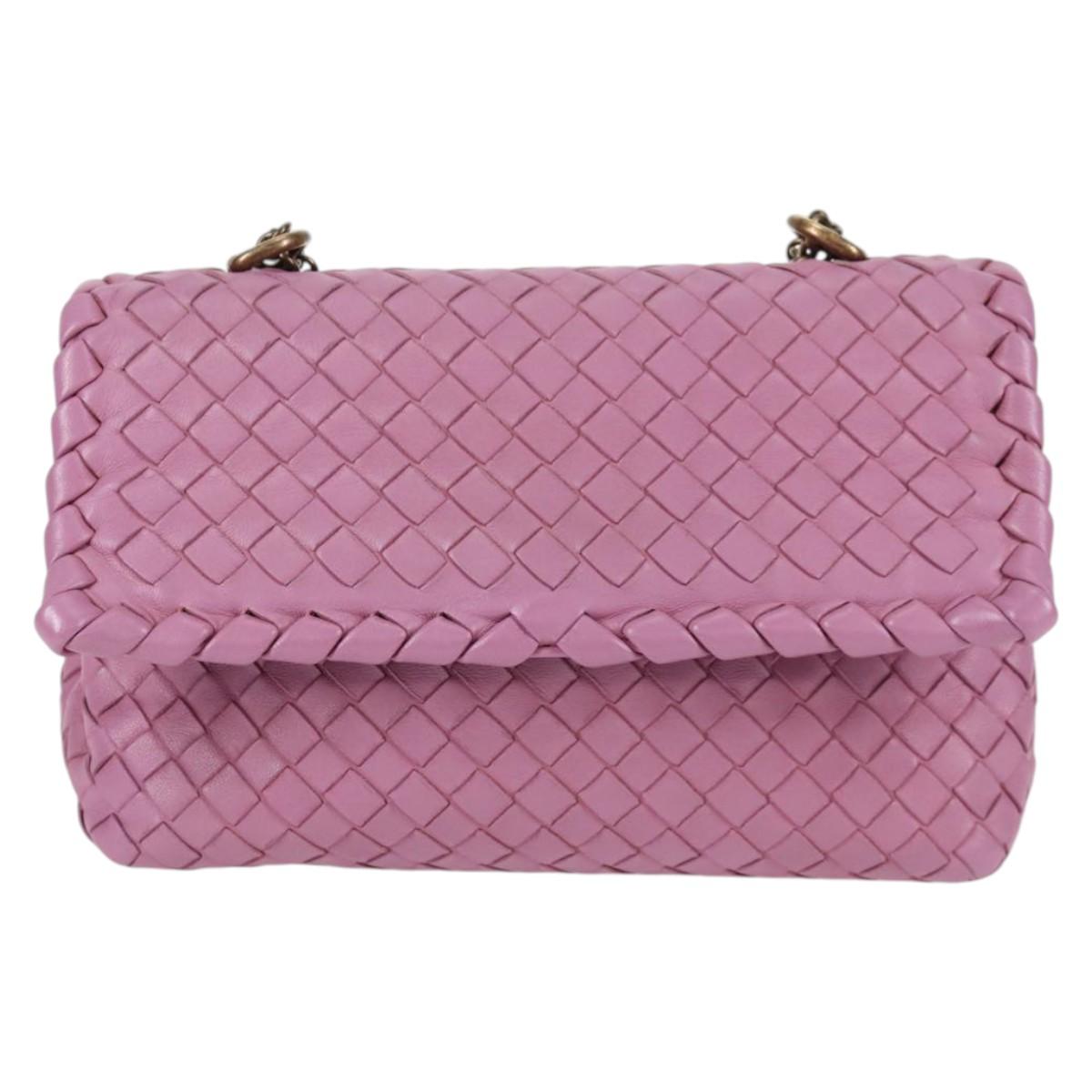 Bottega Veneta Olimpia, Purple, Leather, shoulder
