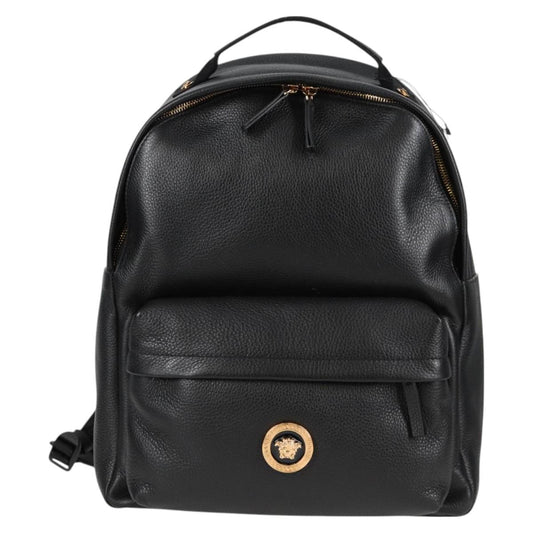 Versace Medusa, Black, Leather, backpack