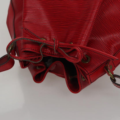 Louis Vuitton Noe, Red, Leather, shoulder