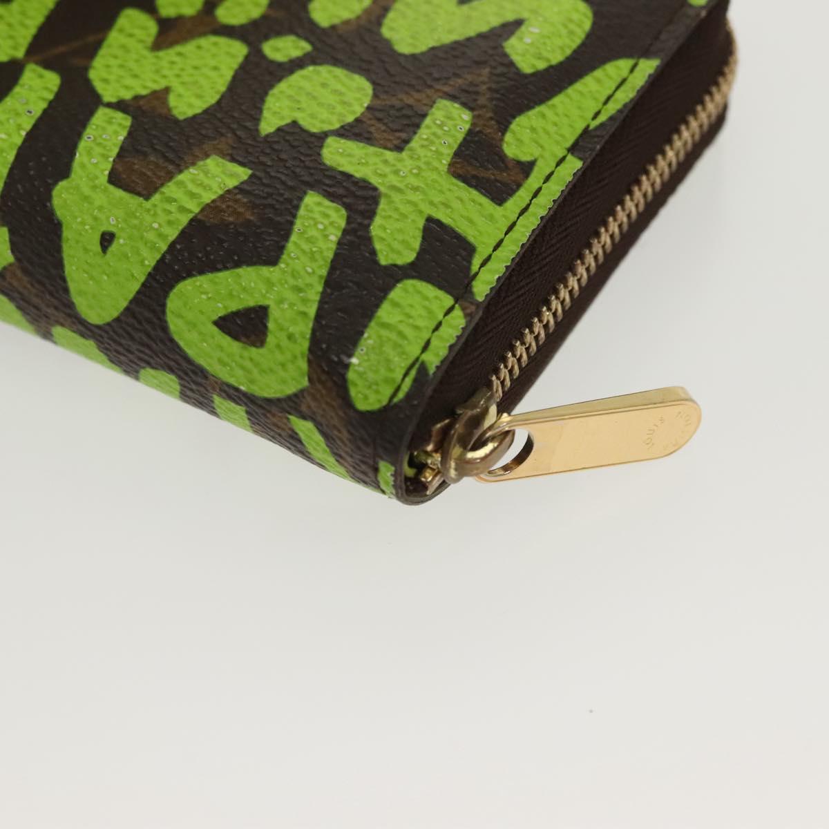 Louis Vuitton Zippy coin purse, Green, Canvas, wallet