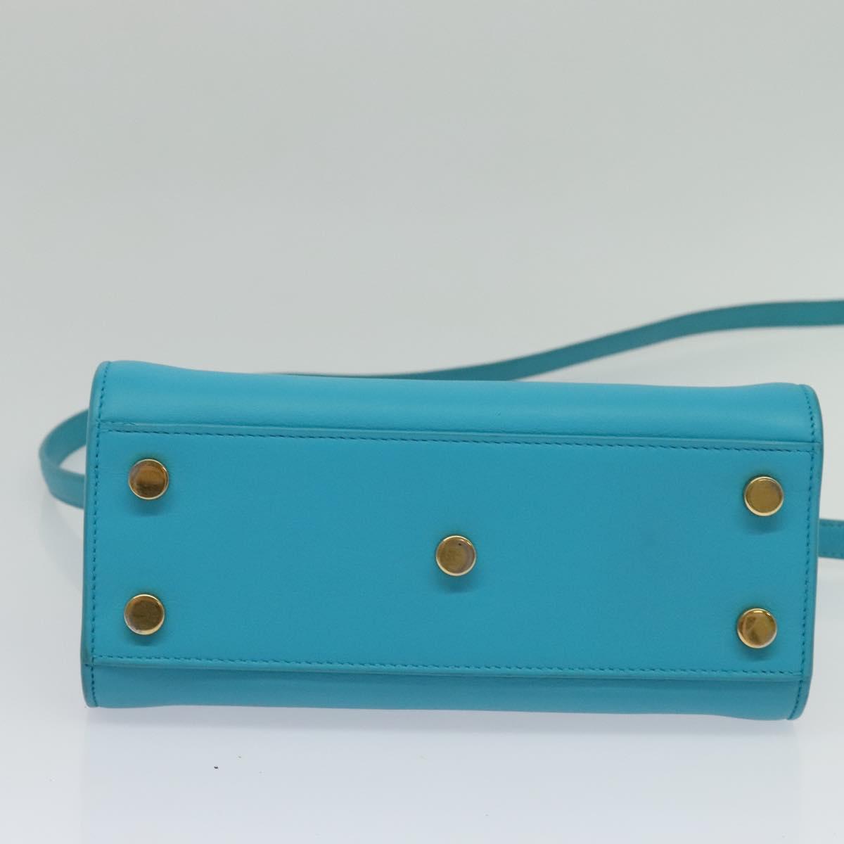 Yves Saint Laurent, Blue, Leather, handbag