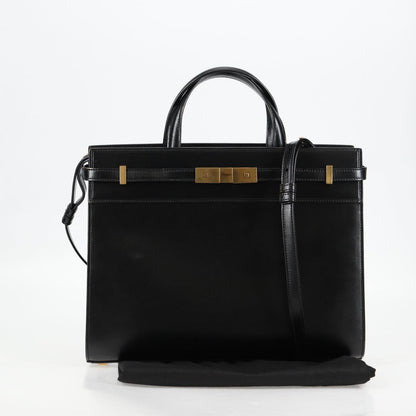 Saint Laurent Manhattan, Black, Leather, handbag