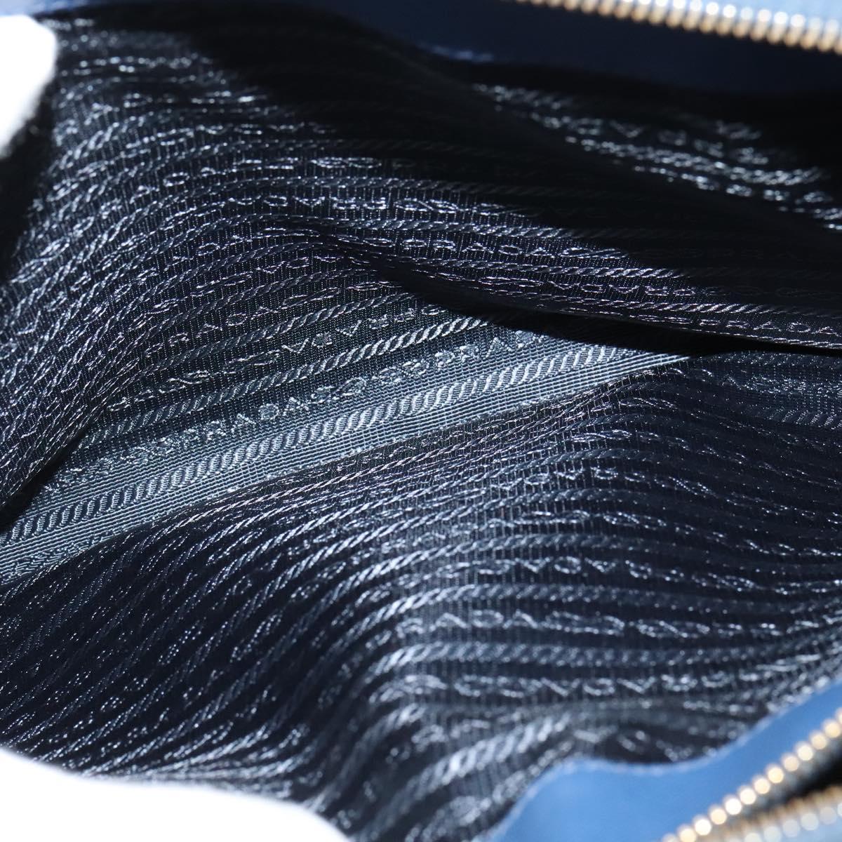 Prada Galleria, Blue, Leather, handbag