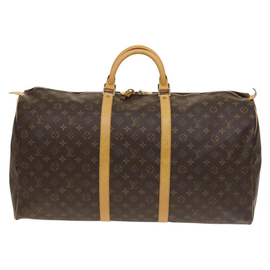 Louis Vuitton Keepall 60, Brown, Canvas, travel