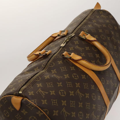 Louis Vuitton Keepall 55, Brown, Canvas, travel