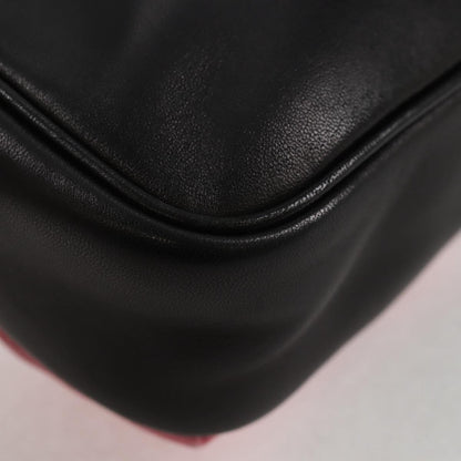 Prada Ribbon, Black, Leather, shoulder