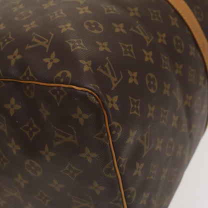 Louis Vuitton Keepall 55, Brown, Canvas, travel